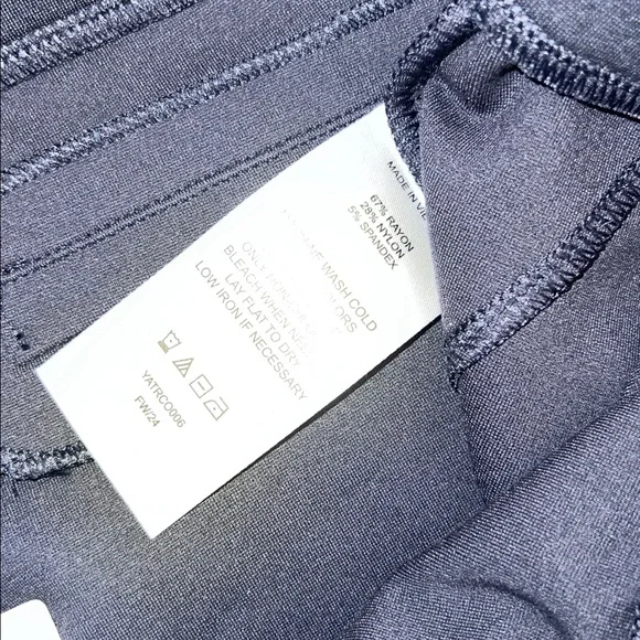 New Quince Ultra Stretch Wide Leg Pants Navy Sz Small 32 Long - Picture 8 of 11